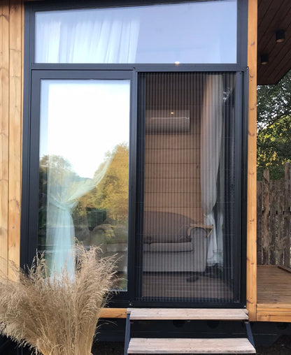 Pleated Accordion Sliding  Flyscreen Door Screen Systems