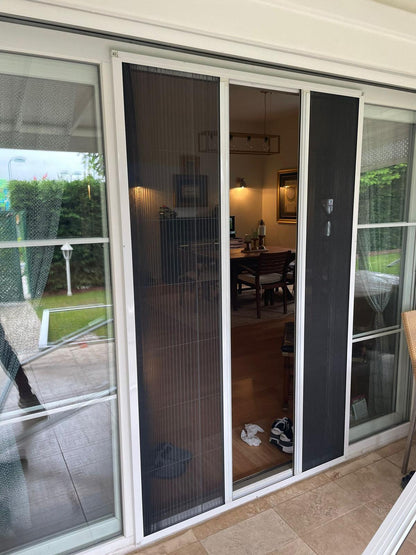 Double Pleated Accordion Sliding Fly Screen Door