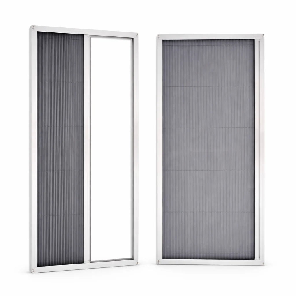 Pleated accordion sliding  fly screen door