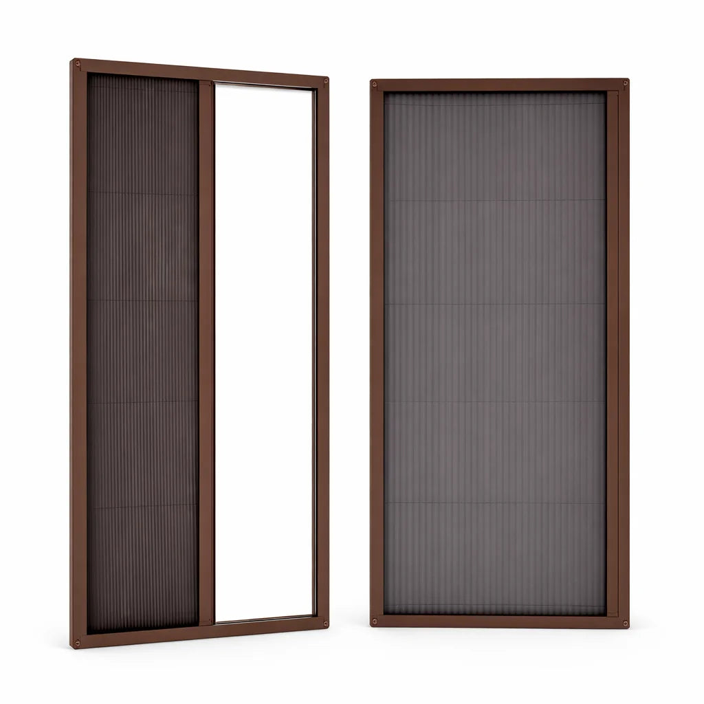 Pleated accordion sliding  fly screen door