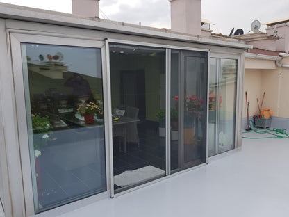 Double Pleated Accordion Sliding Fly Screen Door
