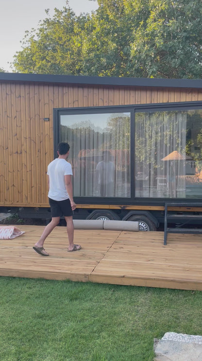 Double Pleated Accordion Sliding Fly Screen Door